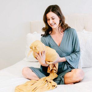 Caden Lane Jade Bamboo knit Maternity Robe